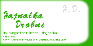 hajnalka drobni business card